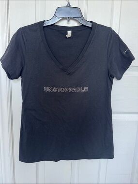 Unstoppable V-Neck Women's Tee - Black
